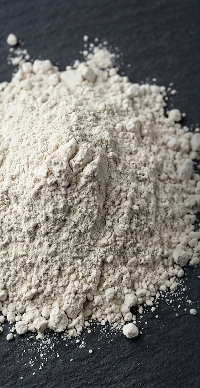 Rare earth oxide powder on slate